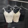 2025 Autumn/Winter French Lace Camisole with Padded Bust - Warm, Slimming Base Layer Vest