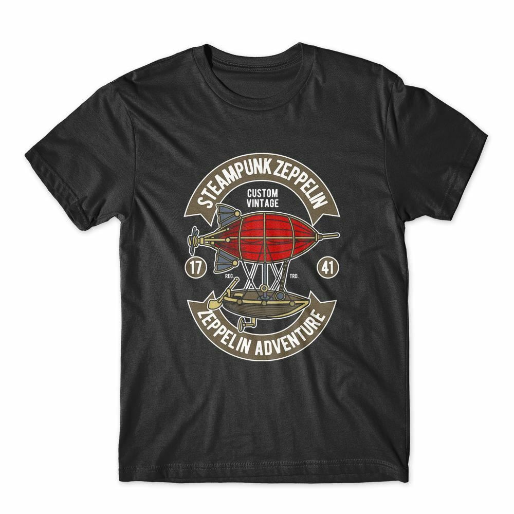 

Steampunk Zeppelin Adventure T-Shirt 100% Cotton Premium Tee NEW 3XL