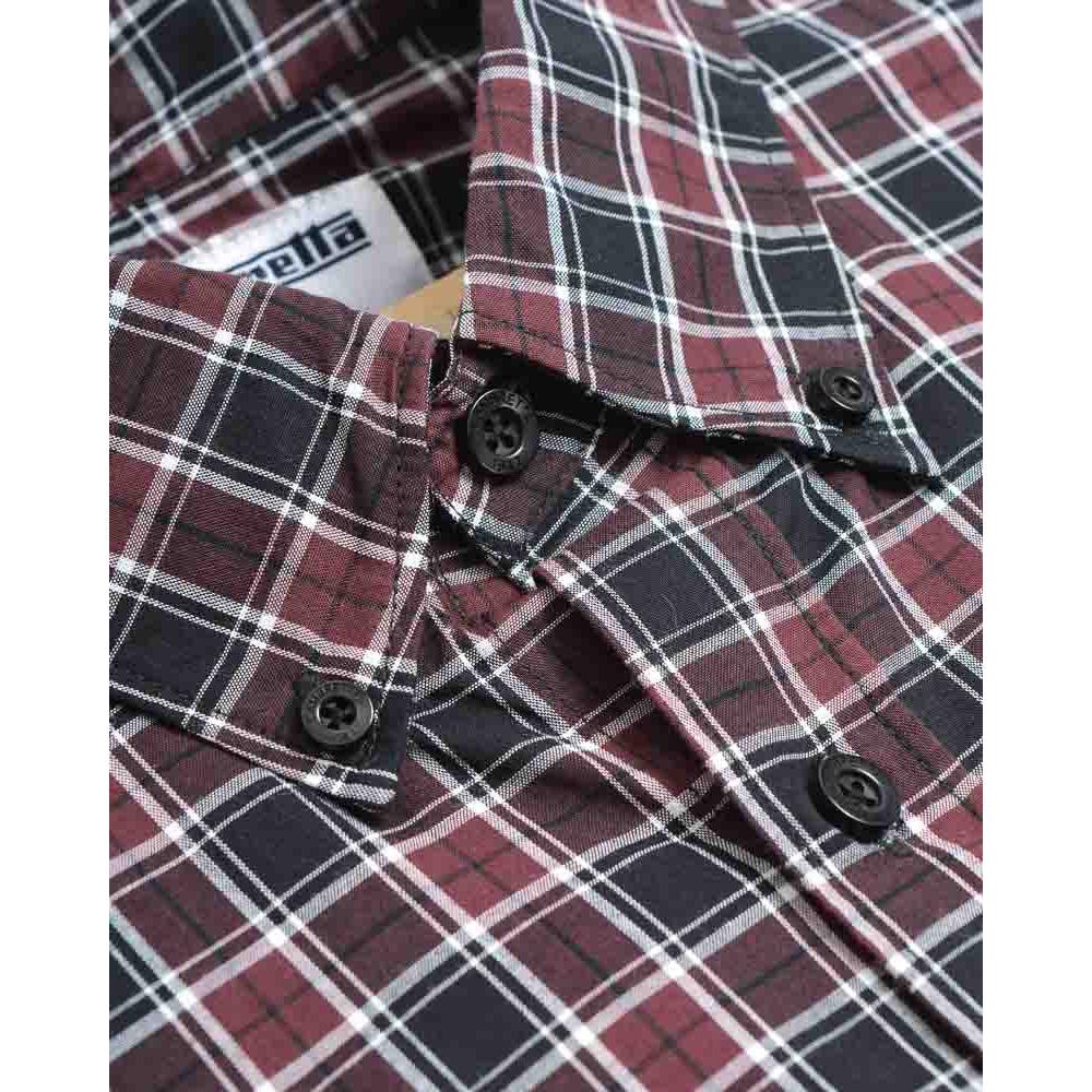 Lambretta Mens Checked Long-Sleeved Shirt