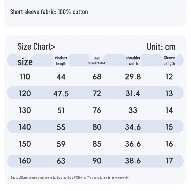Disney Girls' Cartoon Print Pure Cotton Short Sleeve T-Shirt