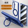 For Samsung Galaxy Z Fold 8Ultra Swivel Alloy Bracket Magnetic & Bracket & Ring 3in1 Tempered Glass Film For Magsafe Phone Case