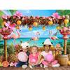 Bonvvie Photography Background Summer Beach Hawaii Luau Aloha Flamingo Holiday Party Decor Birthday Backdrop for Photo Studio