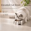 304 Stainless Steel Tilted Pet Feeder Easy To Clean Wide Cat Food Water Bowl  Puppy Feeding