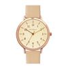 Tea Spoon Women's Watch, Matte Color Dial, Sweatproof Strap, H01020S-1 BE, Beige