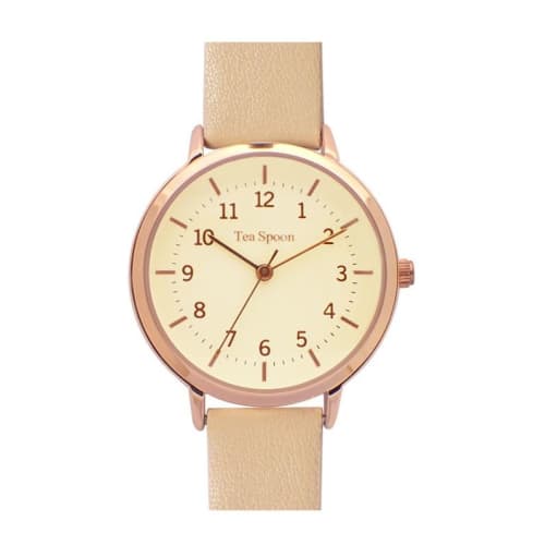 

Tea Spoon Women s Watch, Matte Color Dial, Sweatproof Strap, H01020S-1 BE, Beige