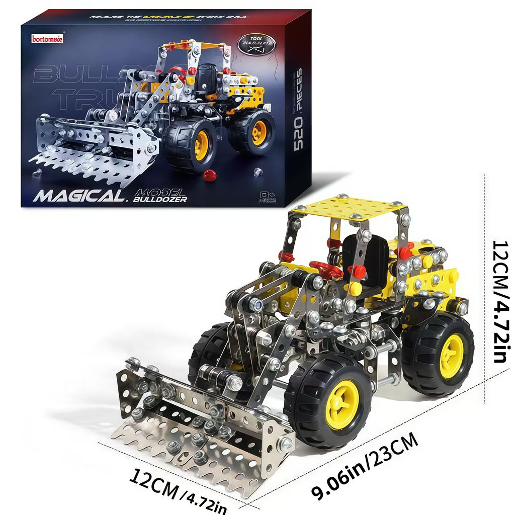 Teenagers Diy Metal Assembly Nut Combination Assembly Disassembly Dinosaur Engineering Vehicle 3D Stereoscopic Model Ornament