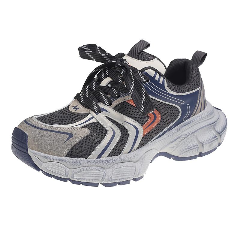 Dad Shoes Girl 2025 Autumn New Versatile Mesh Breathable Retro Niche Thick-soled Lightweight Casual Sneakers
