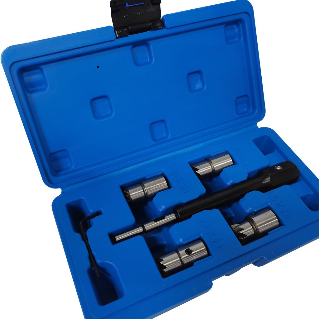 5 pcs Automobile Die-sel Fuel Injector for Seat Cleaning Kit Hand Tools Blue