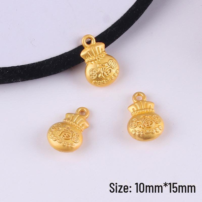 Sand Gold Electroplated Alloy Bracelet Pendant with Nafu Braid
