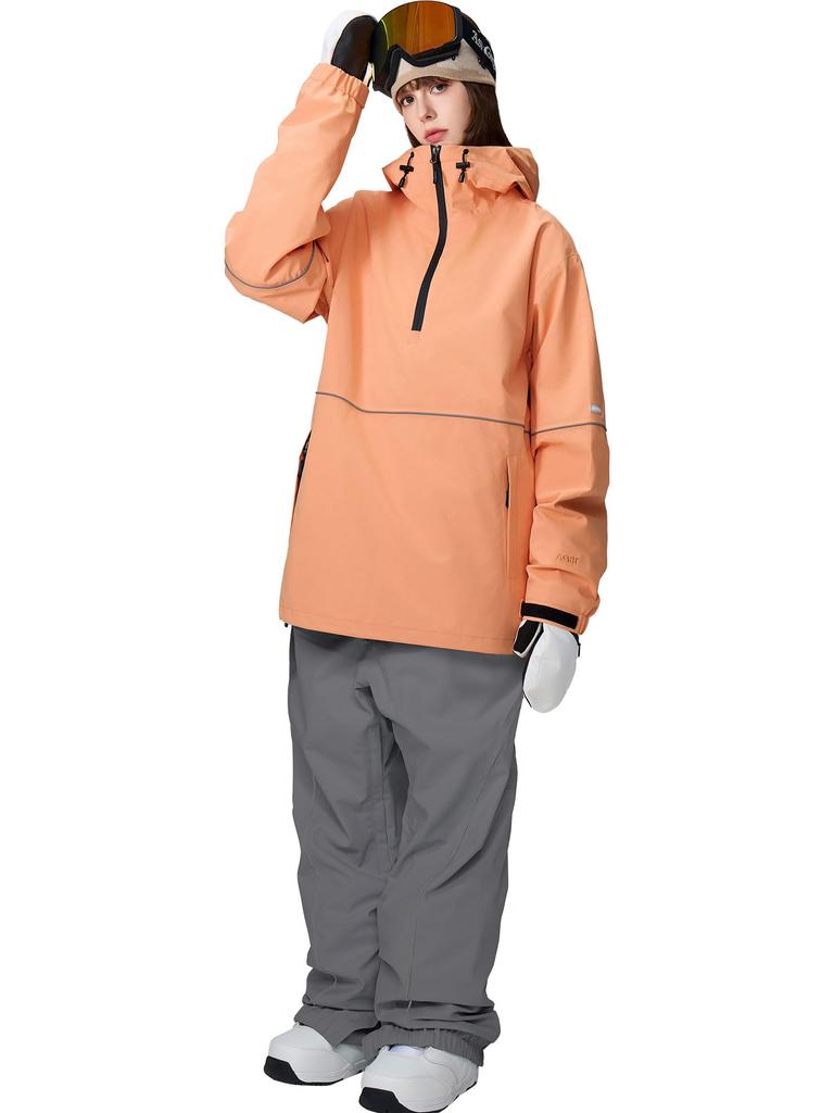 Ash Greem Snowboard Wear Pullover Fully Water 18 Colors and x Size Jacket and Pants Set, 3-Layer, Seamed, 30,000mm Resistance, Available, Men's