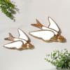 Mirror Wall Hanging Swallow Golden Bird Background Wall Decoration Simulated Animal Pendant Room Decoration Accessories