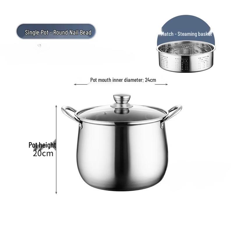 

24cm Multi-function Soup Pot with Steamer