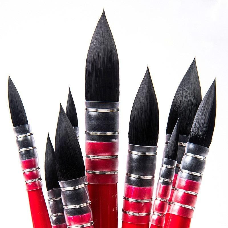 1 Pcs Squirrel Hair Artist Watercolor Brush Suitable for Watercolor Art Supplies Pointed Mop Pen
