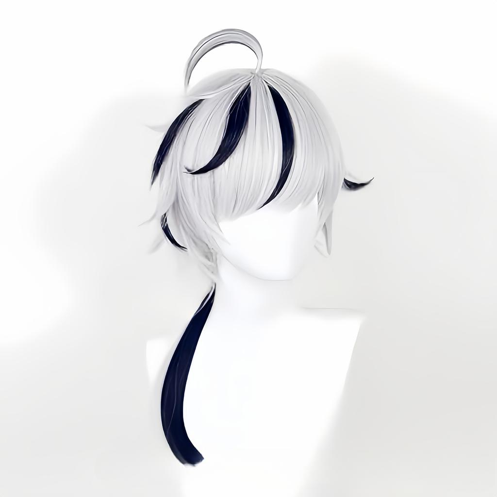 High Quality Cosplay Wig White Black Long Curly Heat Resistant Synthetic Hair Anime Cosplay Wigs for Women and Men Gifts