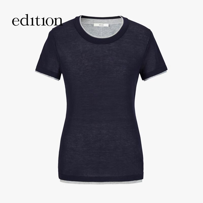 Women's Two-Piece Knit Short-Sleeve Top