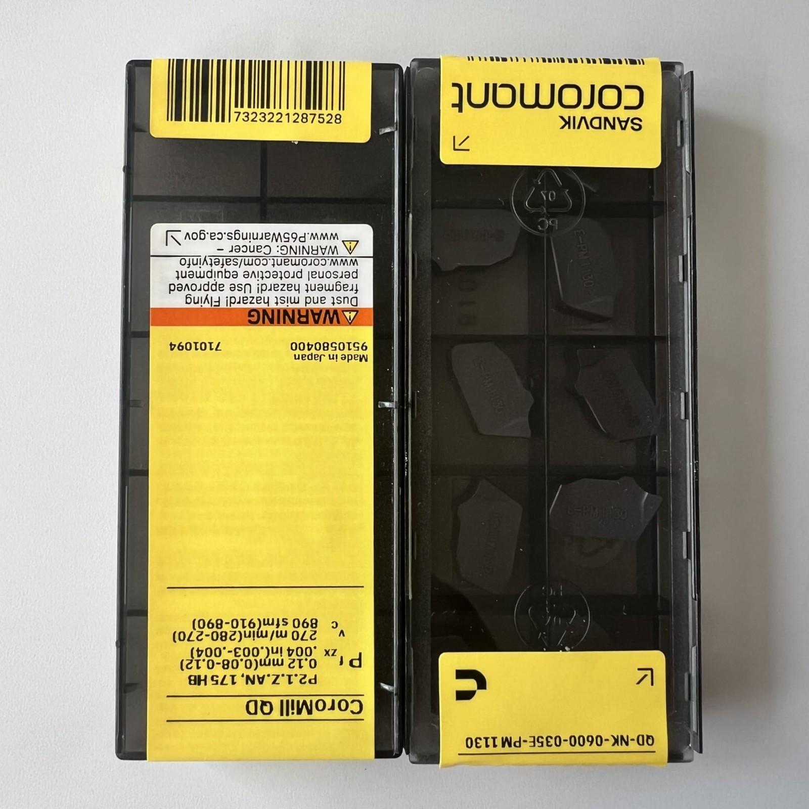 

SANDVIK / QD-NK-0600-035E-PM 1130 / Original Swedish hard alloy blade 10 Pcs