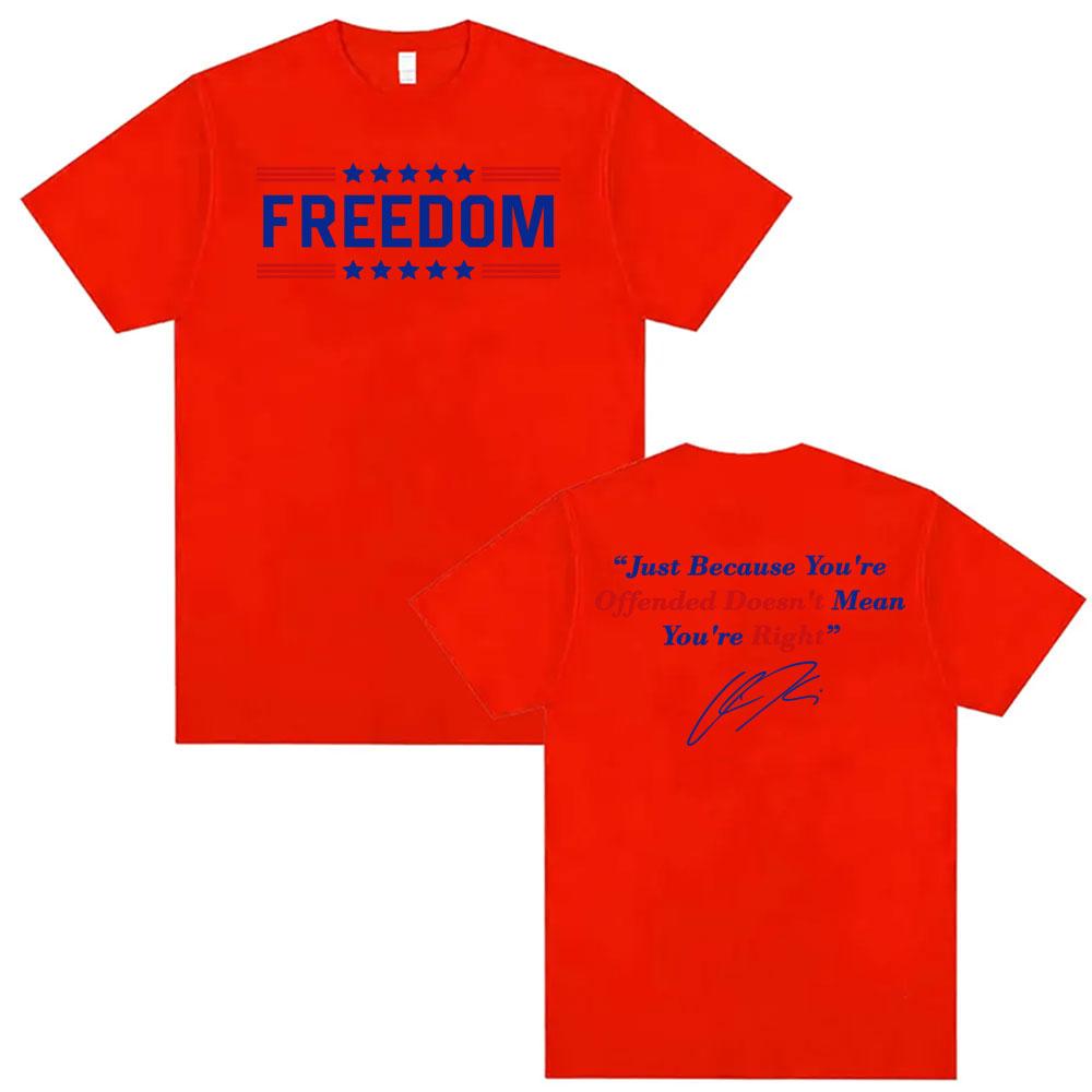 Justice for Charlie Kirk Freedom T-shirts for Unisex Women Harajuku Fashion Aesthetic T-shirt Summer High Quality Oversized T Shirt 4XL