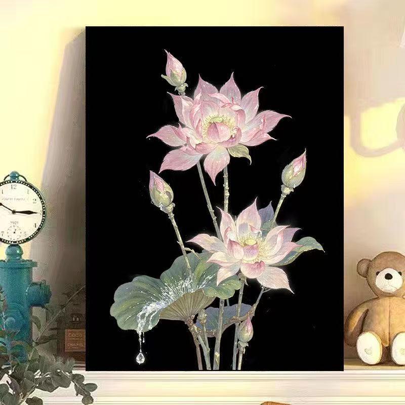 Minimalist DIY Floral Oil Painting Kit - Stress Relieving Decorative Art