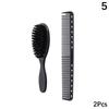 Black Small Beard Styling Brush Professional Shave Beard Brush Barber Vintage Oil Head Shape Carving Cleaning Brush Tools