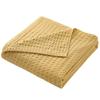 Summer Cooling Cotton Waffle Weave Blanket 150x200cm Bed Blanket Lightweight Cotton Bedspread for Sofa and Bed