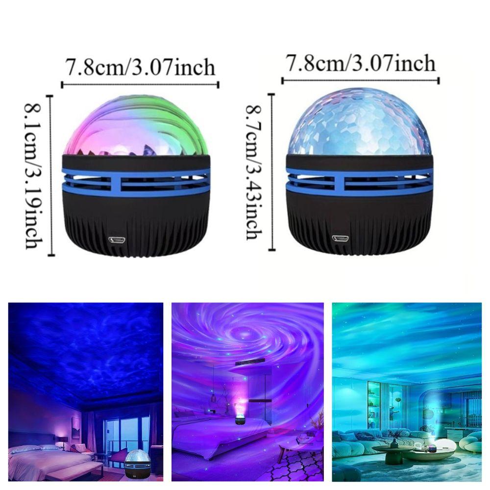 Remote Control Aurora Projection Lamp Color-Changing Light RGB Color LED Night Light Auto Rotating Northern Lights Effect