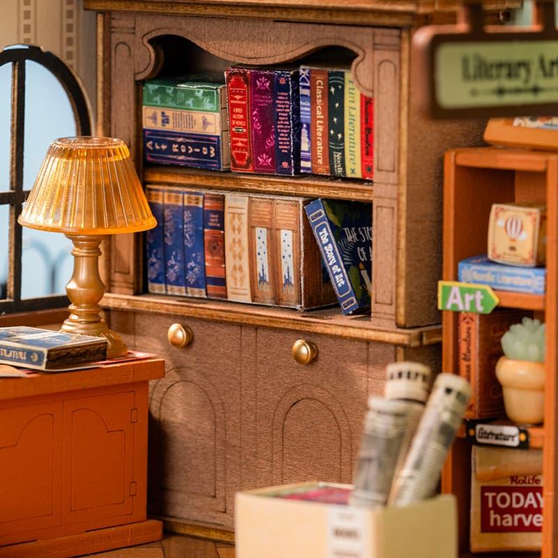 ROBOTIME Rolife 3D Puzzles The Muse Bookshop DIY Miniature House DS040