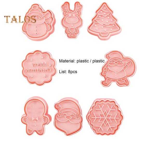 8 sztuk/zestaw Ciasteczka Formy Xmas Elements Design Żaroodporne Plastikowe Premium DIY Formy do Czekoladek do Kuchni
