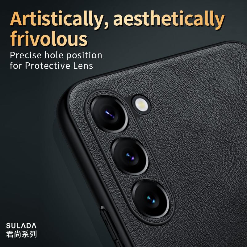 Custodia in Pelle PU Premium per Samsung Galaxy S23 S23 Ultra Plus Sottile Elegante Presa Morbida Antiurto Anti-Graffio Cover Protettiva