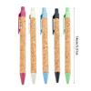 5 Pieces Retractable Ballpoint Pen 1.0mm Signature Pen Wood Grain Writing Pen Stationery Supplies for Student Teacher