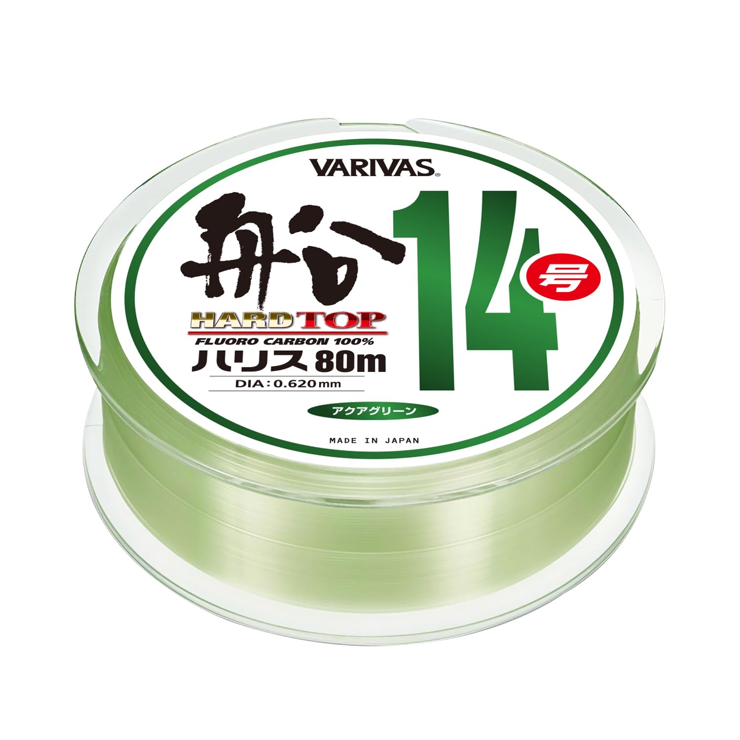 

VARIVAS Hard Top Boat Line, Fluorocarbon, 80m, #14, Aqua Green