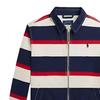 Polo Ralph Lauren Jacke FW24 Gestreiftes Patchwork Reißverschluss Langarm Kinderjacken Blau Weiß 323956099-001
