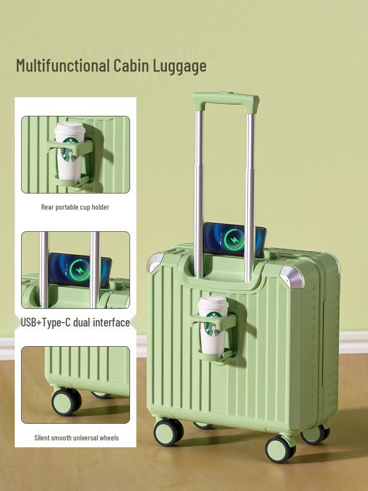 Valiză multifuncțională de 18 inch pentru fete, de cabină, cu încuietoare TSA și spațiu de depozitare de 20 inch