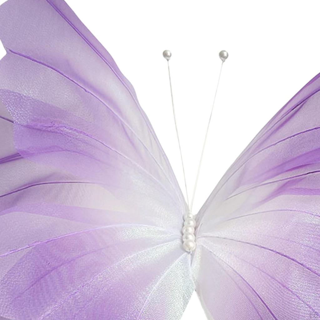 Artificial Butterflies with Base, Bridal Shower Supplies, DIY Giant Butterfly Decorations