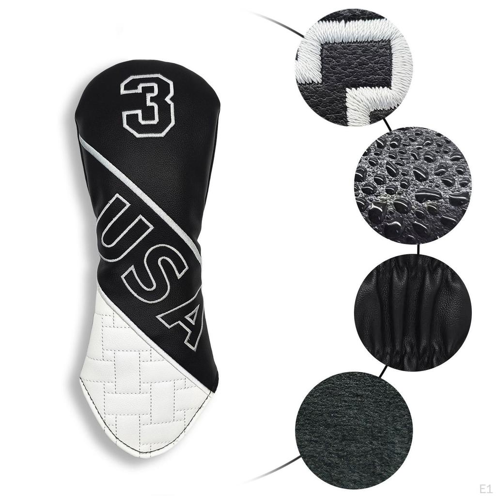 4 Pieces Golf Club Head Covers Protector Lightweight Scratchproof Headcovers Adults