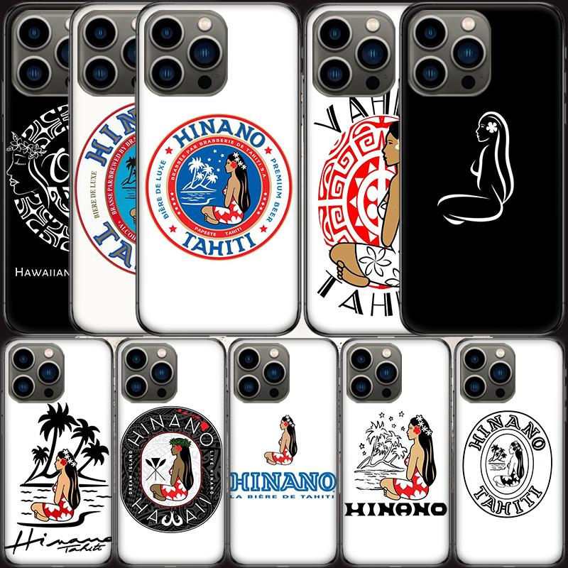 H-Hinano Tahiti Girl Beach Phone Case For Apple Iphone 16 15 Plus 13 12 Mini 16E 11 14 Pro Max X XS XR 8 7 SE 2020 Cover Shell C
