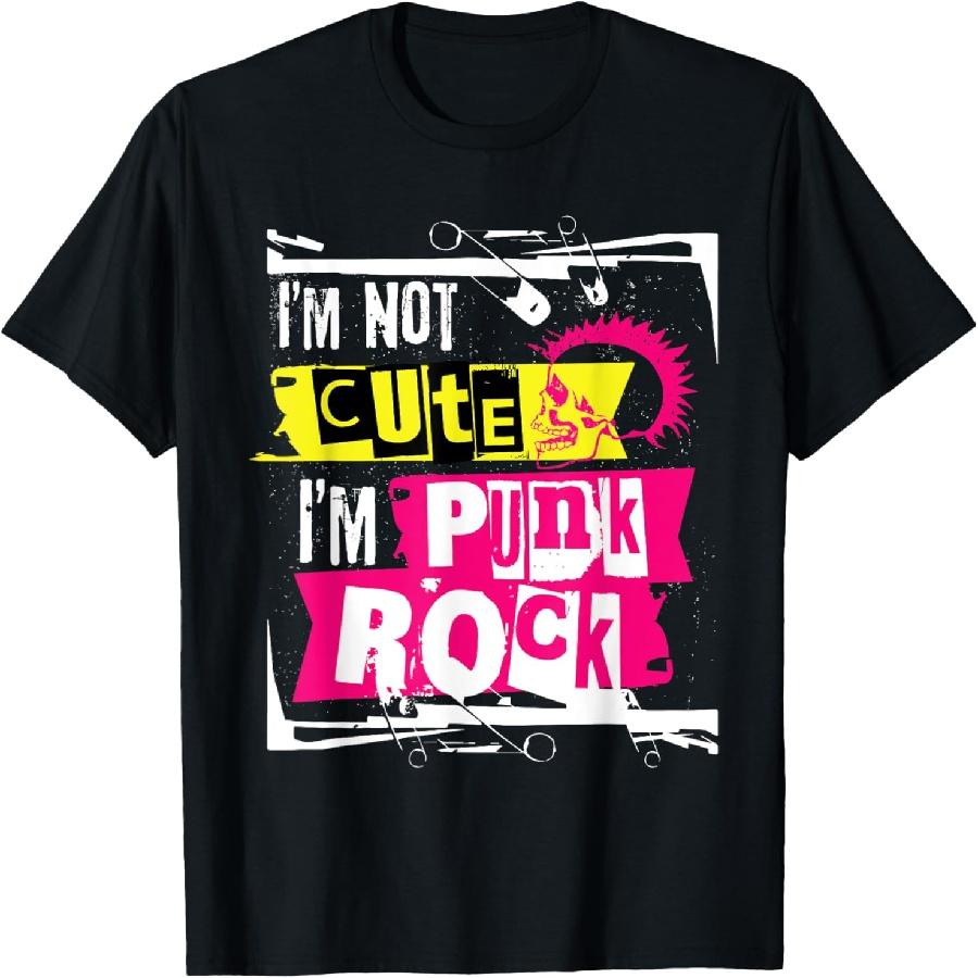 

Я не милый, я панк-рок Футболка для панк-рокеров Футболка S чёрный