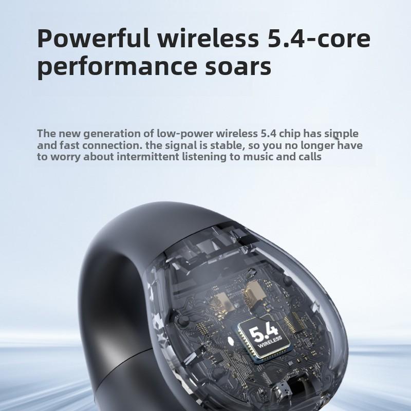 New Clip-on Bluetooth Earphones Wireless Ear Ultra-long Endurance Bone Conduction Noise Reduction