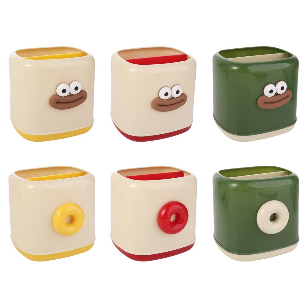 Plastic Student Pen Holder Multi-function Stationery Organizer Pencil Storage Box Desktop Decor