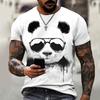 Funny Panda T-Shirts Animal 3D Print Streetwear Men Women Casual Fashion Oversized Short Sleeve T Shirt Male Tees Tops Clothing