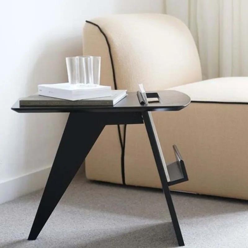 Sofa Side Table Light Luxury Creative Narrow Coffee Table Desk Modern Minimalist Seating Area Book Wood Side Desk