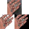Gothic Punk Star Heart Moon Sun Skull Pendant Necklace For Women