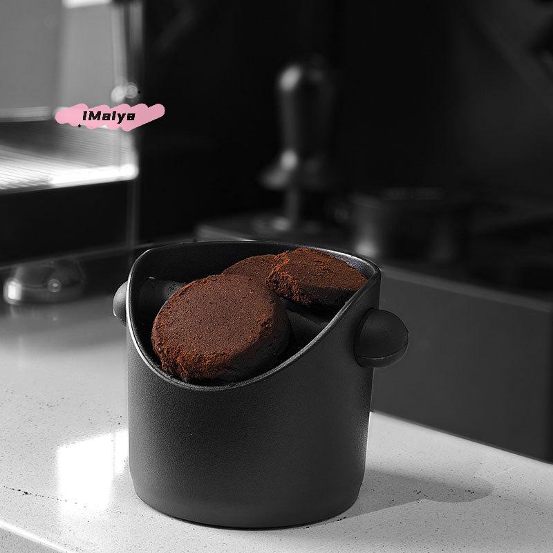 Shock-Absorbent Espresso Coffee Knock Box Anti-Slip Dump Bin with Removable Knock Bar for Coffee Grounds Waste Bin