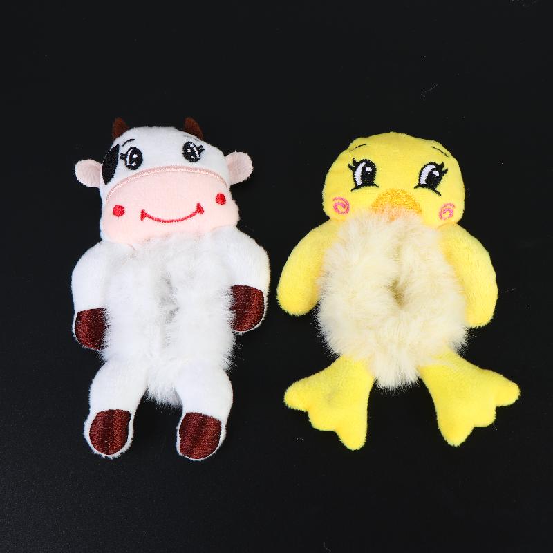 Cute Cartoon Plush Animal Hair Scrunchies Lovely Elastic Hair Ties For Girls Ponytail Holder Daily Hair Accessories