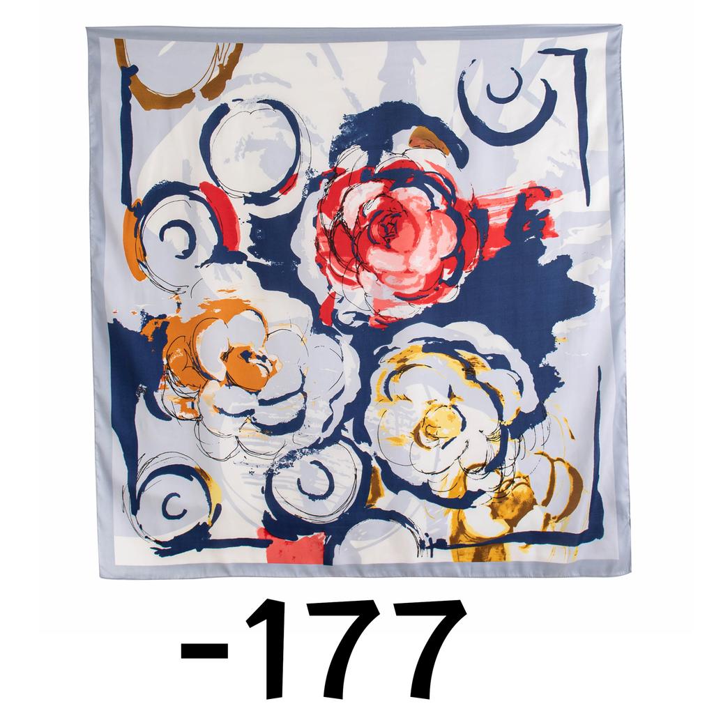 90 * 90CM Temperament Simulationsseidenschal Frühling passendes Hemd bedruckter Schal kleiner quadratischer Schal Damen