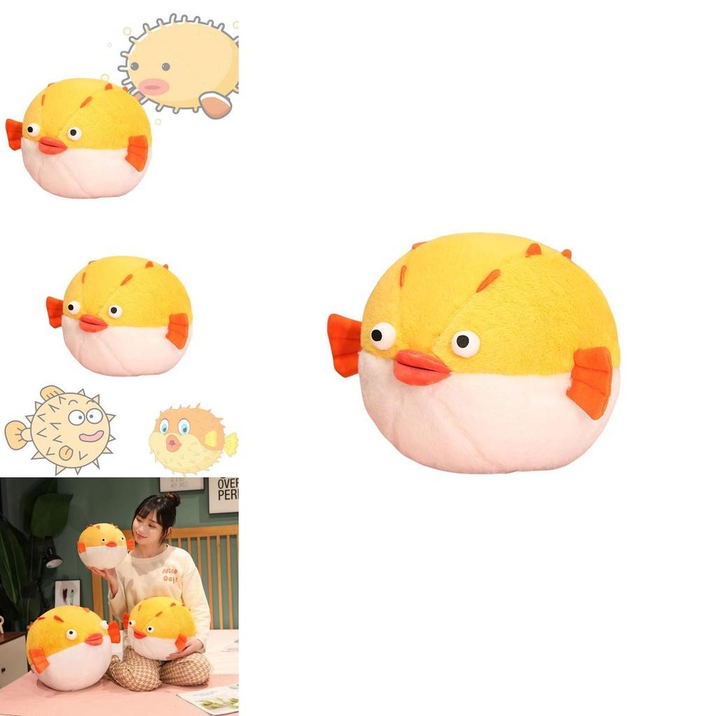 Adorable Ocean Pufferfish Crocodile Plush Toy For Kids Wholesale 40cm 60cm 80cm 35cm 45cm 60cm