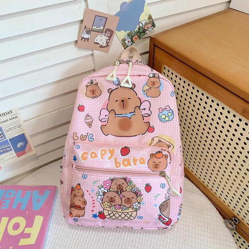

Spacious Playful And Kids School Bag Ideal For Preschool With Fun Animal Patterns рожевий