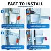 Galvanized Steel Garage Door Locks Rust Resistant Thicken Construction Anti-Theft Slide Lock Dual Side Installation Manual Open
