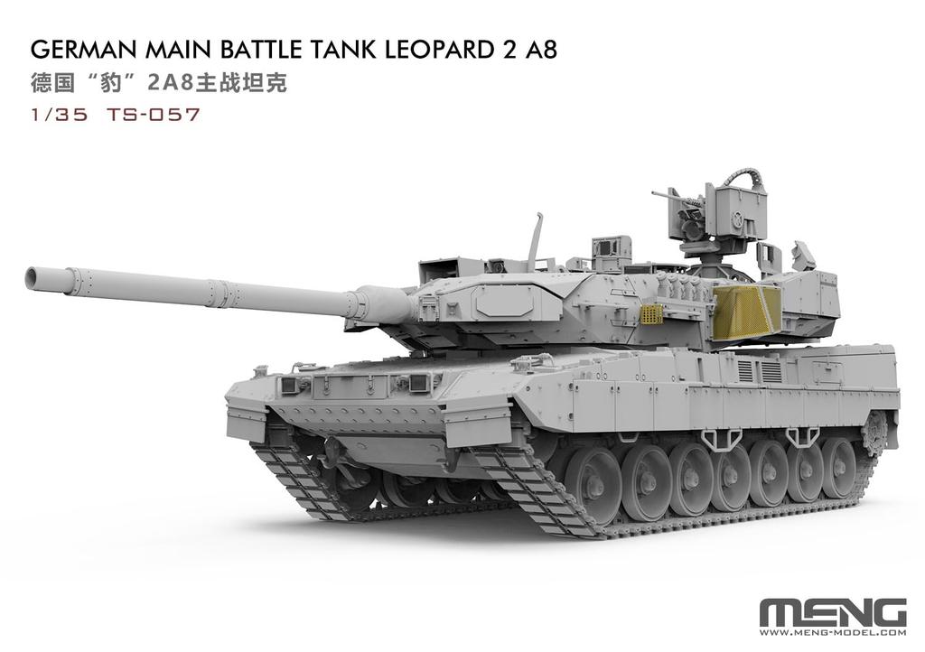 Meng Model German Main Battle Tank Leopard 2A8 Plastic Model MTS057 1/35 (Tank)