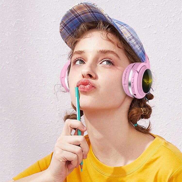 Niedliche leuchtende Cartoon-Bluetooth-Kopfhörer, Schmetterlings-Musikspiel-Kopfhörer, Computer-Headsets