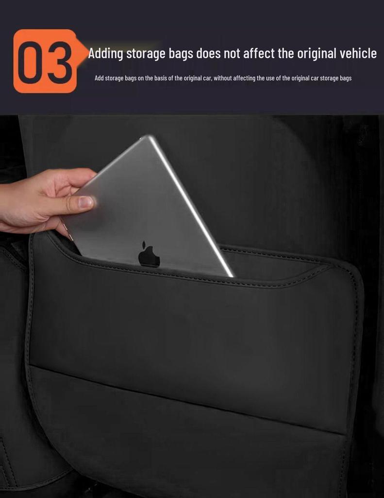 Rear Seat Anti-Kick Mats for BYD Models: Seal 06, Sea Lion 07, Han, Tang, Seagull, Yuan UP, Yuan Plus, Qin L